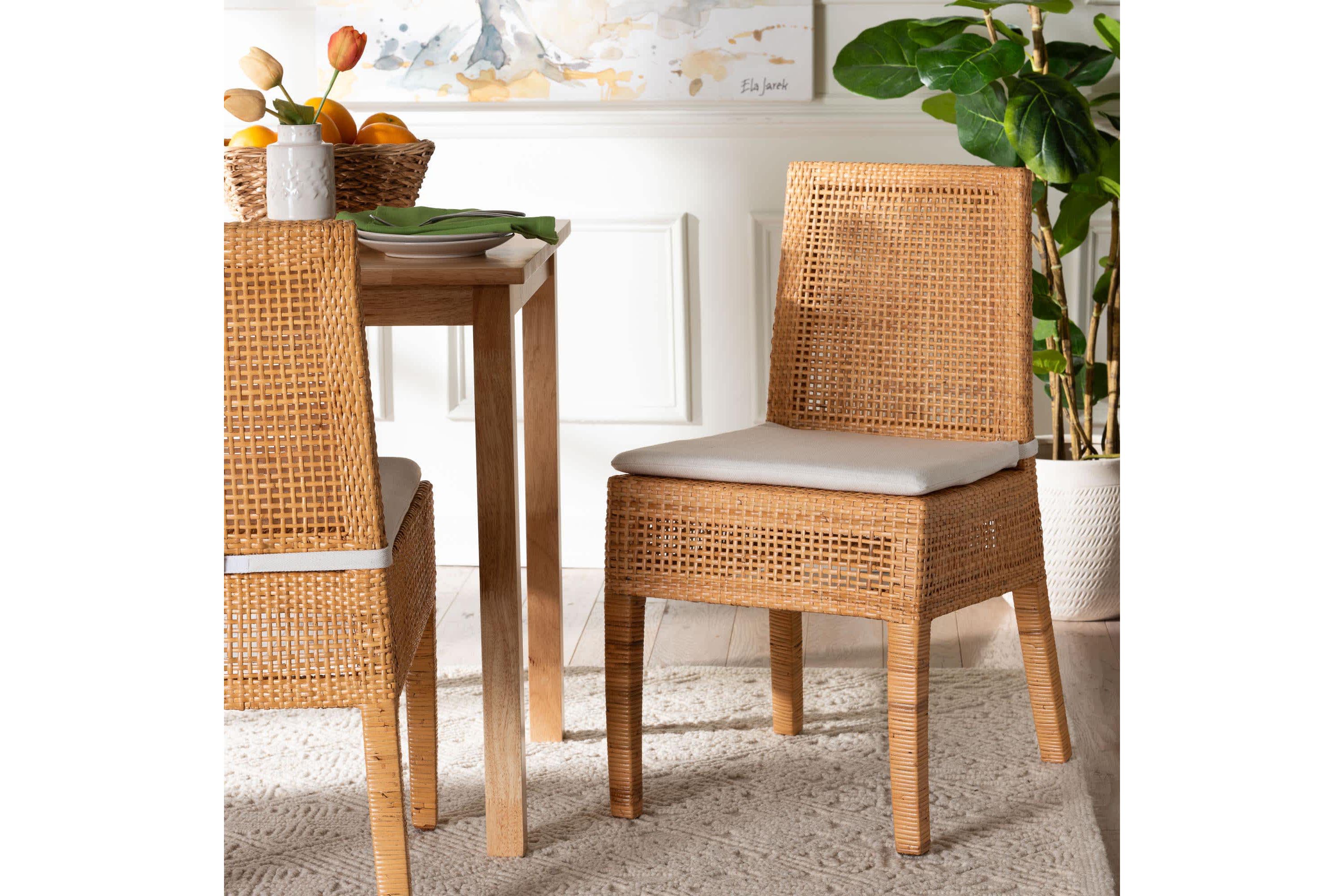 Morris Light Honey Rattan Dining Chair