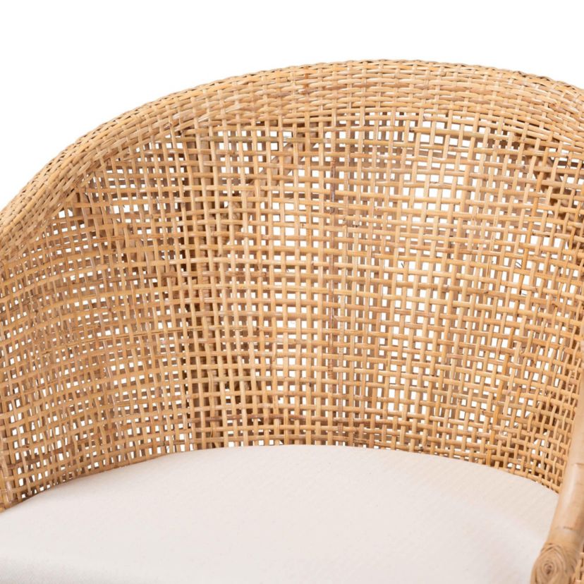 Lumajang Light Honey Rattan and Wood 2-Piece Dining Chair Set