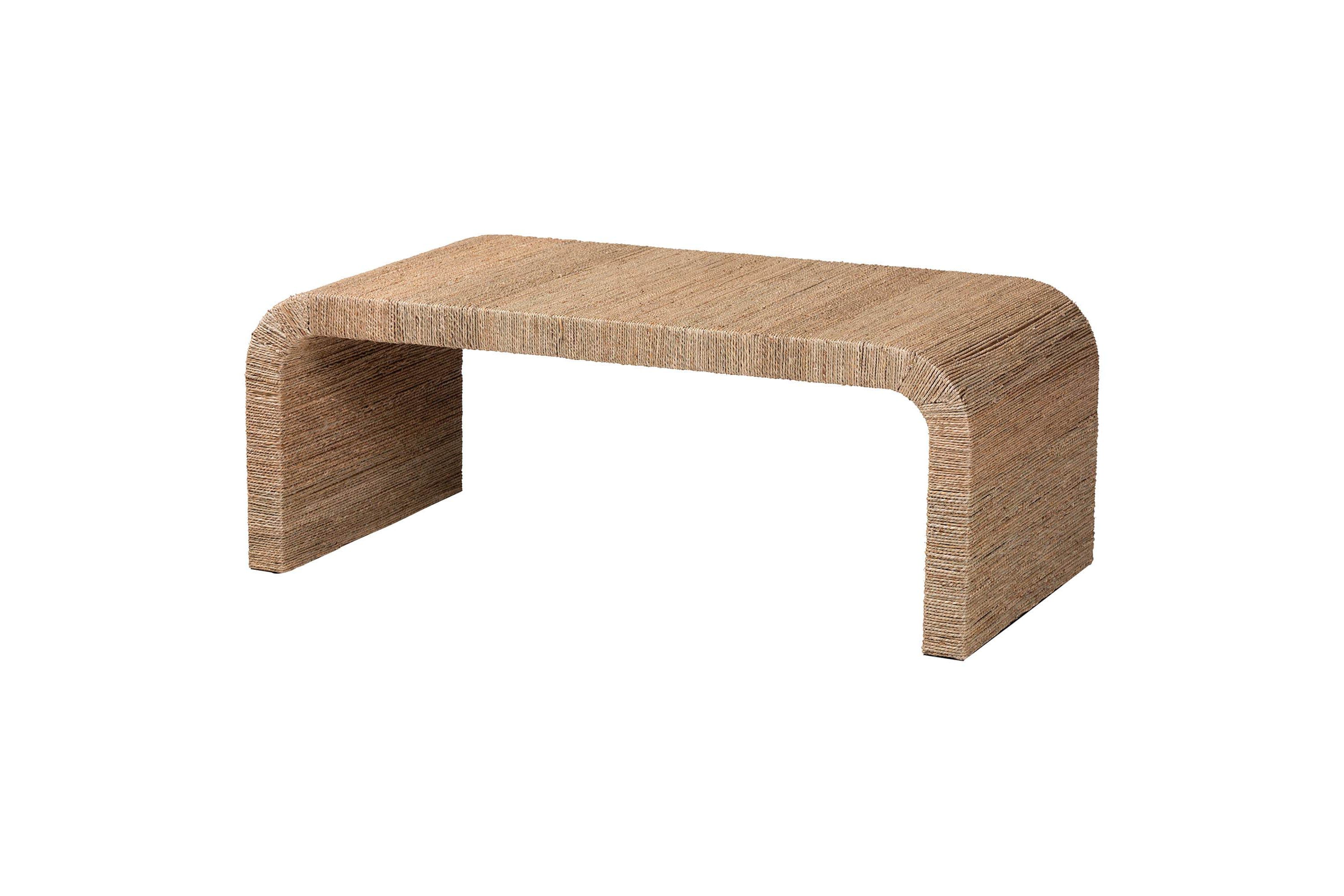 Eviana Natural Seagrass Waterfall Coffee Table