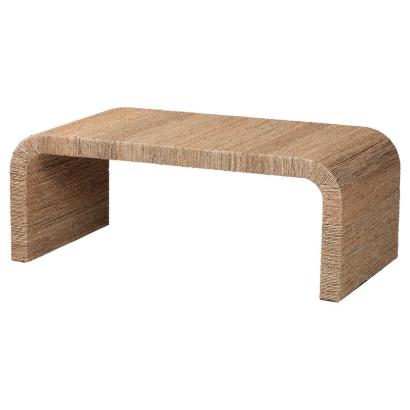 Eviana Natural Seagrass Waterfall Coffee Table