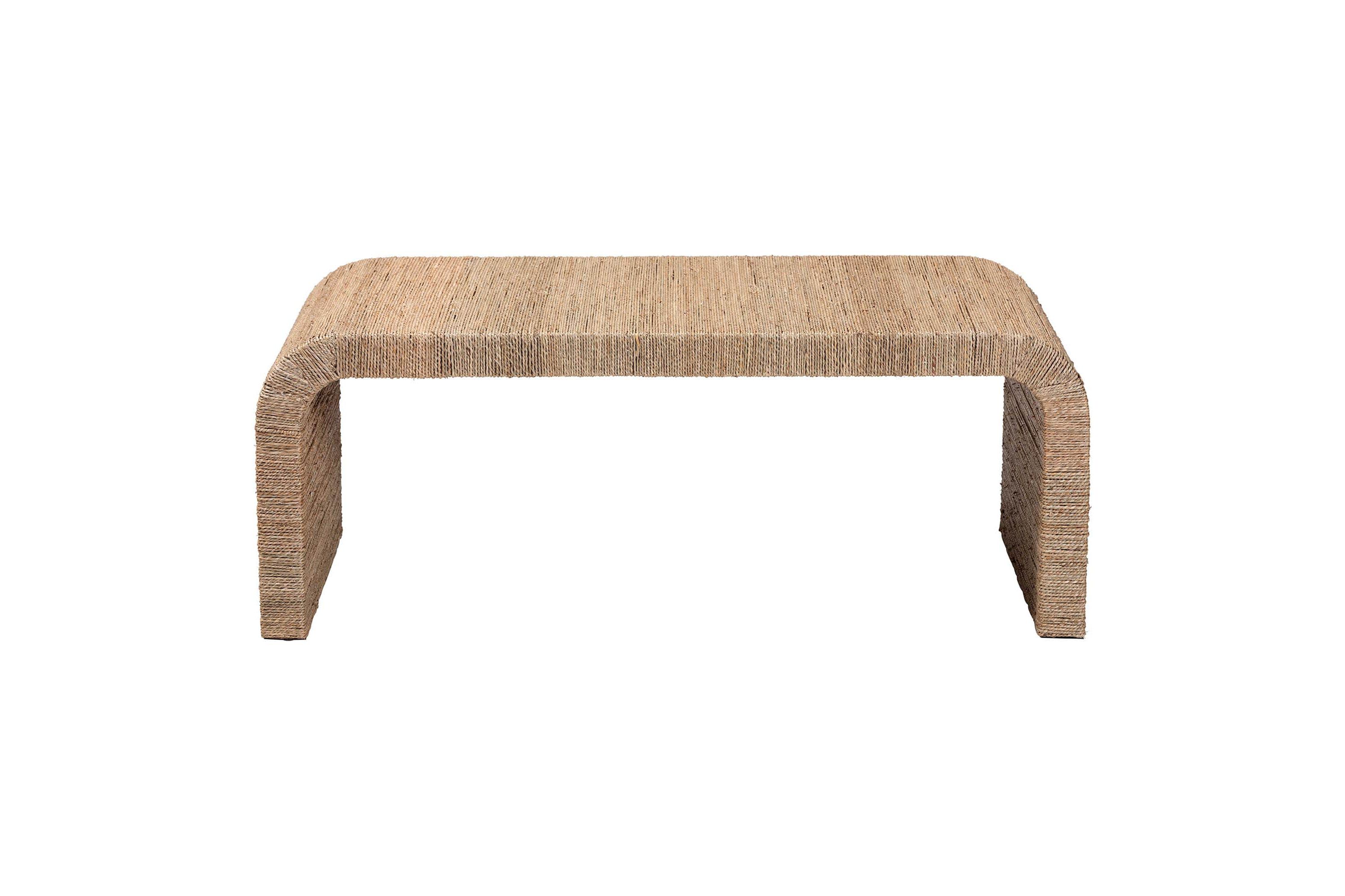 Eviana Natural Seagrass Waterfall Coffee Table