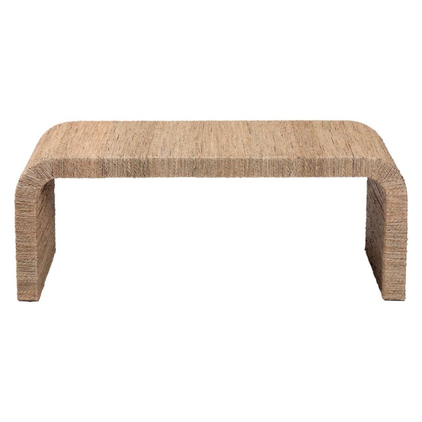 Eviana Natural Seagrass Waterfall Coffee Table