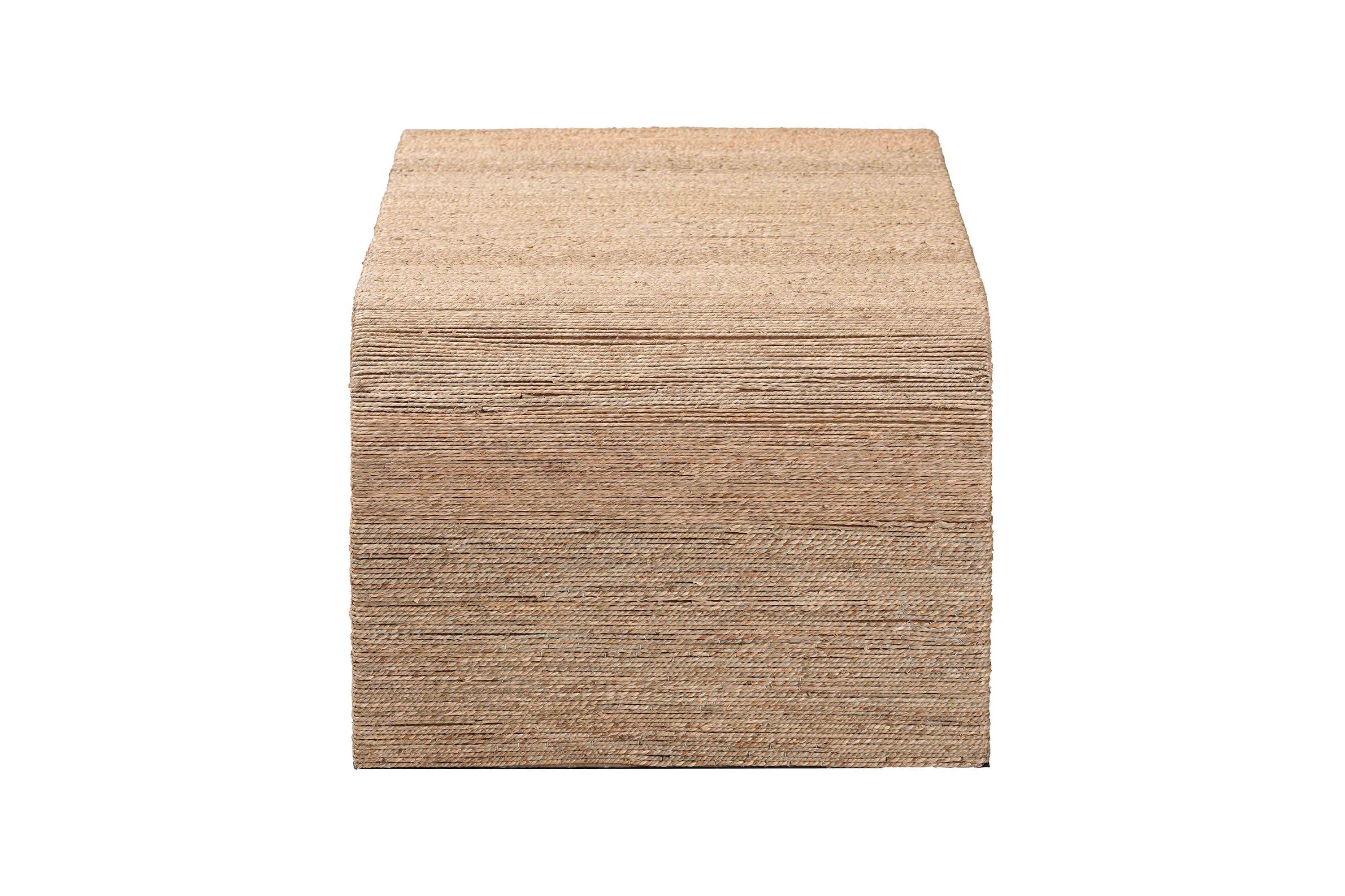Eviana Natural Seagrass Waterfall Coffee Table
