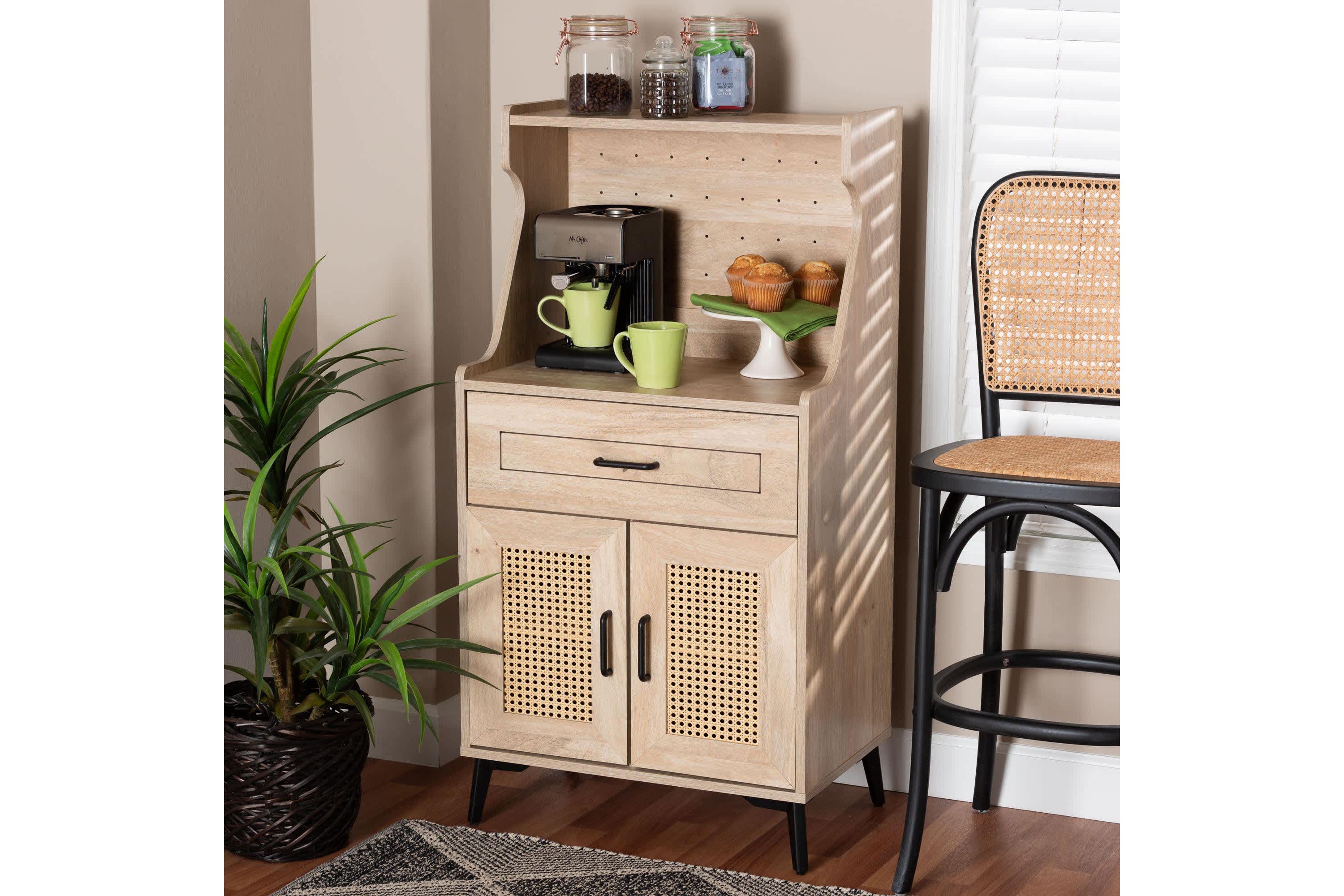 Pavone Oak Brown Wood Kitchen Cabinet