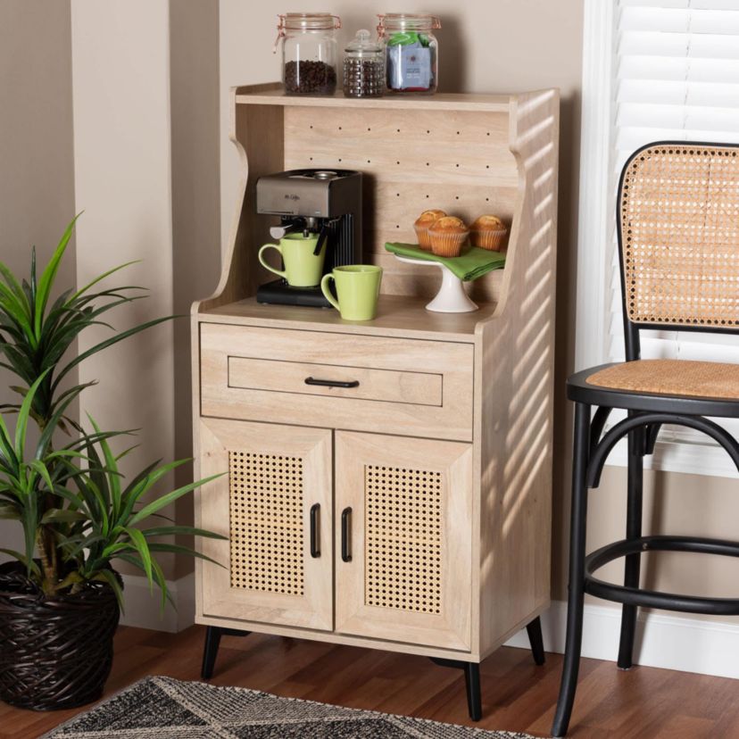 Pavone Oak Brown Wood Kitchen Cabinet
