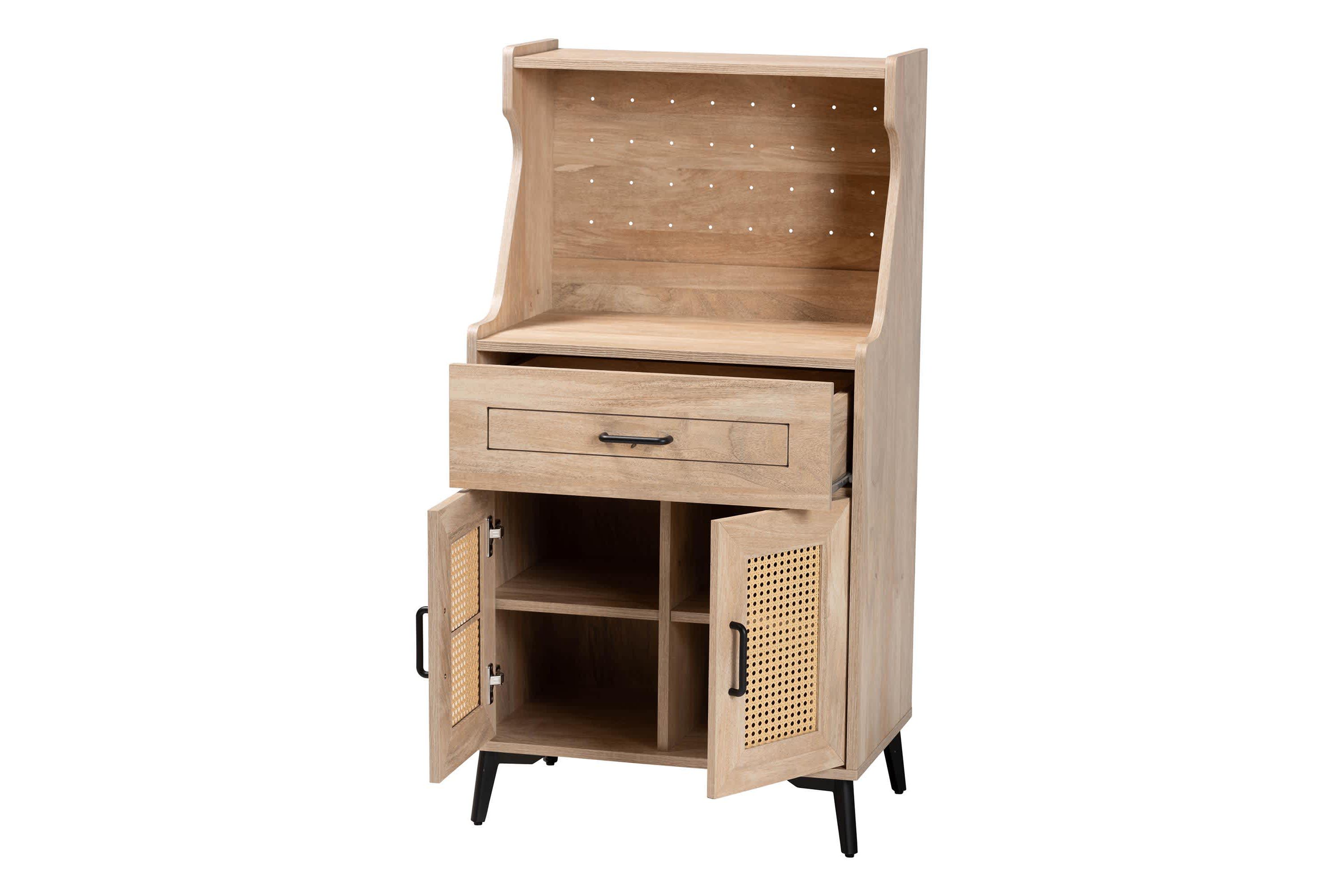 Pavone Oak Brown Wood Kitchen Cabinet