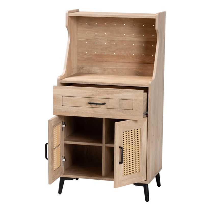 Pavone Oak Brown Wood Kitchen Cabinet