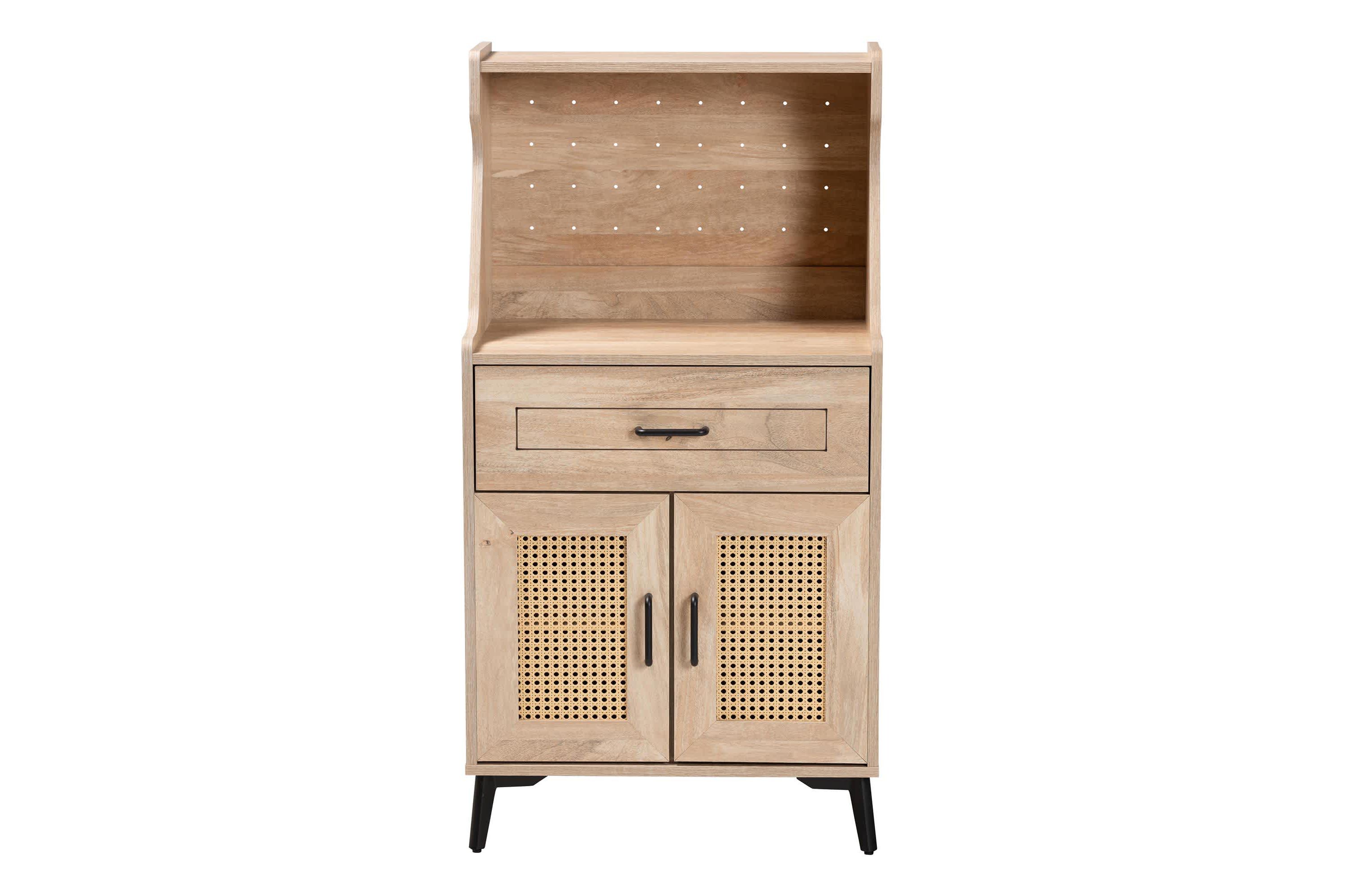 Pavone Oak Brown Wood Kitchen Cabinet
