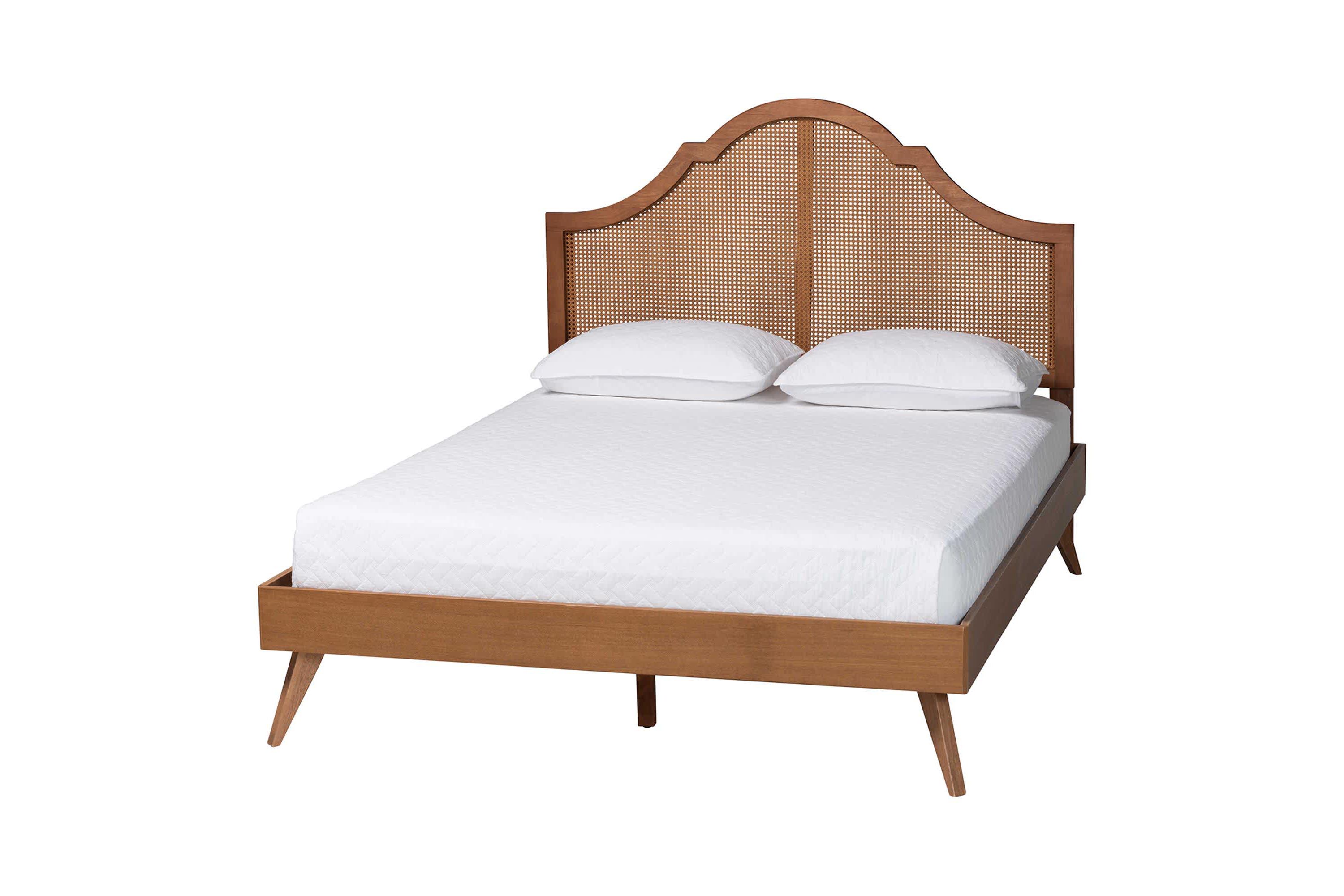 Alecia Ash Walnut Wood Queen Platform Bed