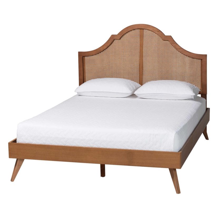 Alecia Ash Walnut Wood Queen Platform Bed