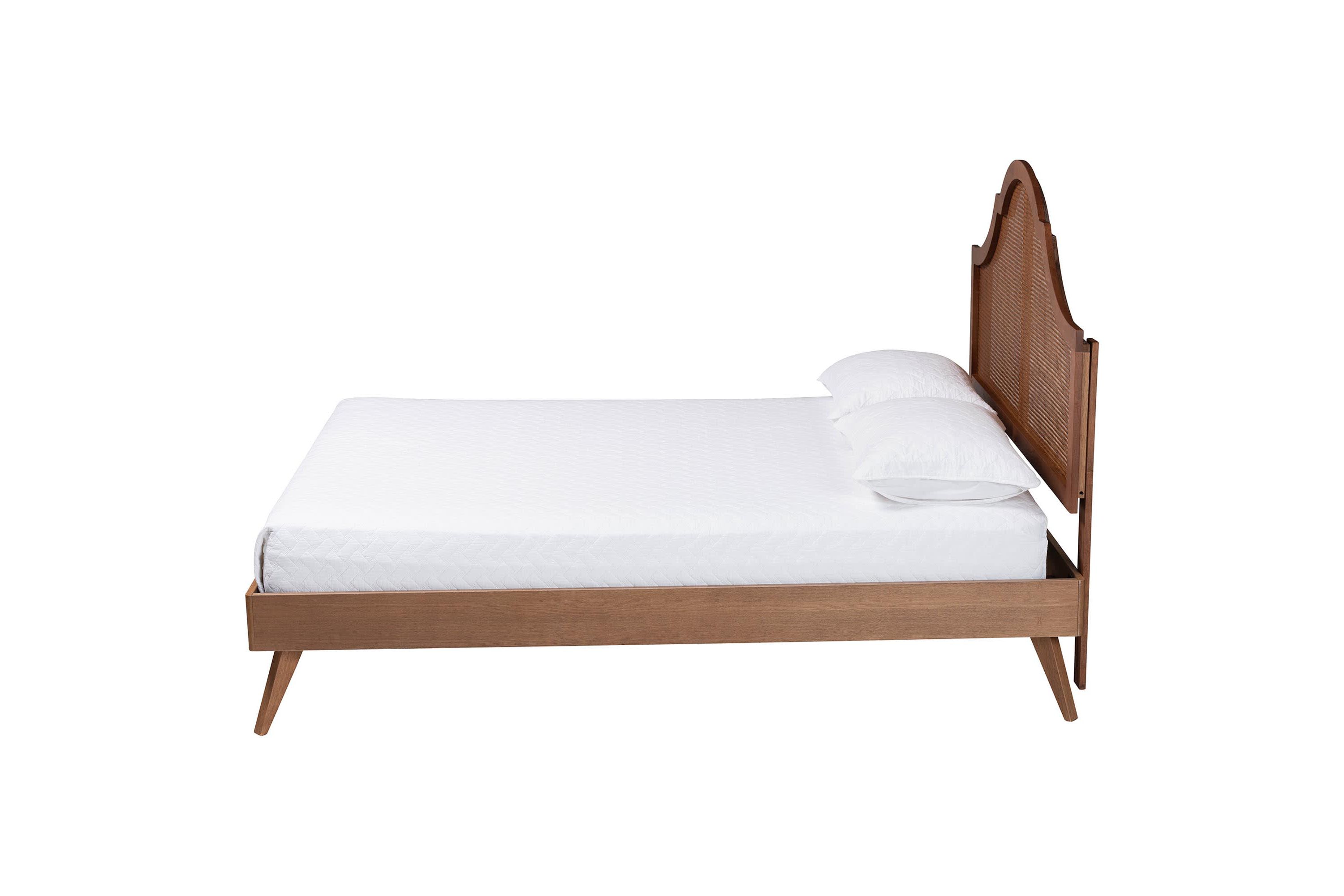 Alecia Ash Walnut Wood Queen Platform Bed