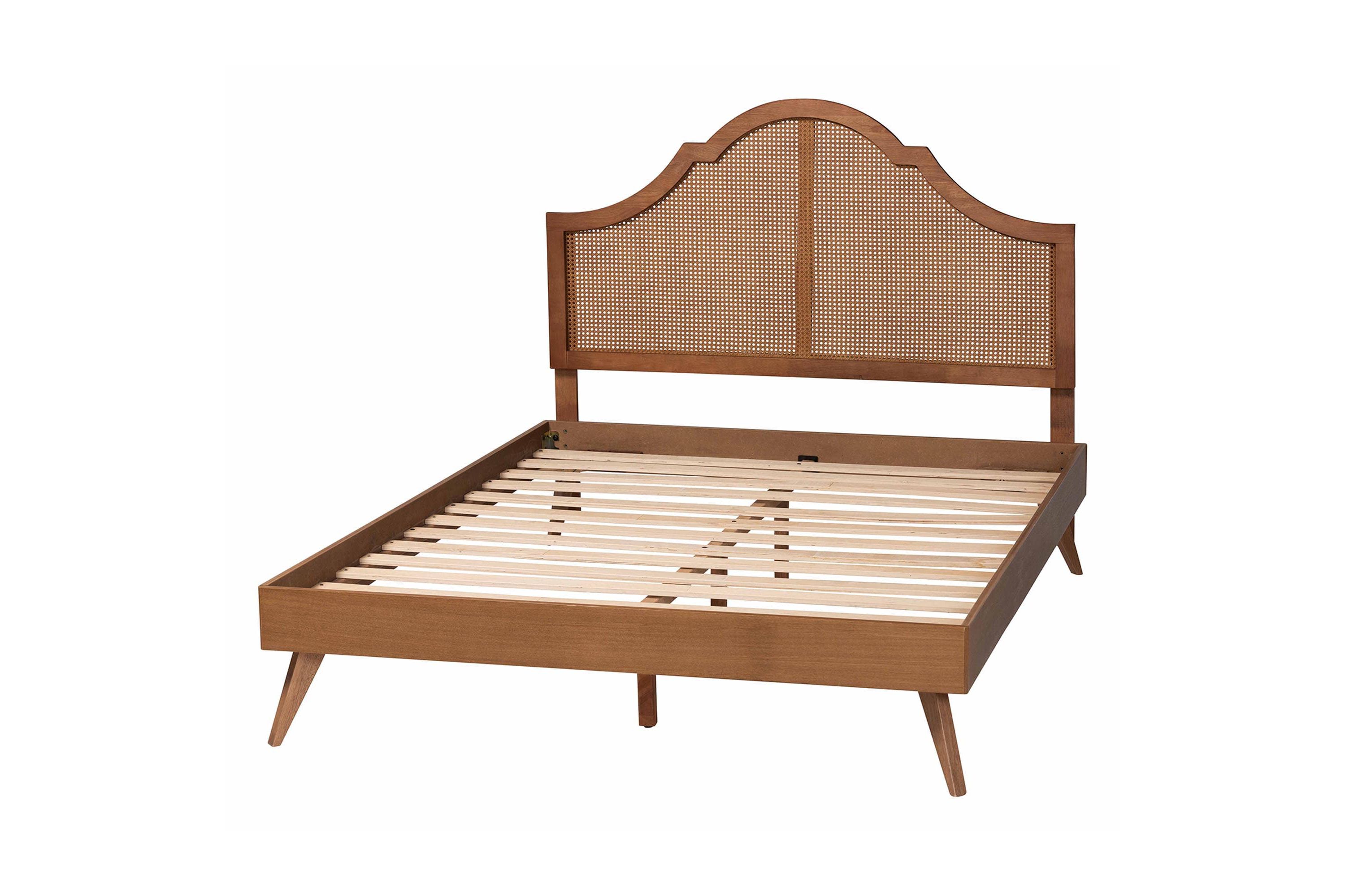 Alecia Ash Walnut Wood Queen Platform Bed
