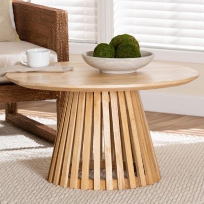 bali & pari Caribic Slatted Acacia Wood Coffee Table