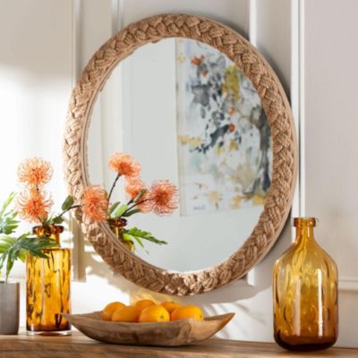 bali & pari Shara Braided Rope Accent Mirror