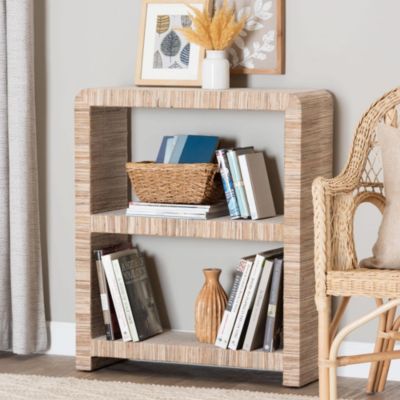 bali & pari Lucy Woven Grasscloth Bookshelf