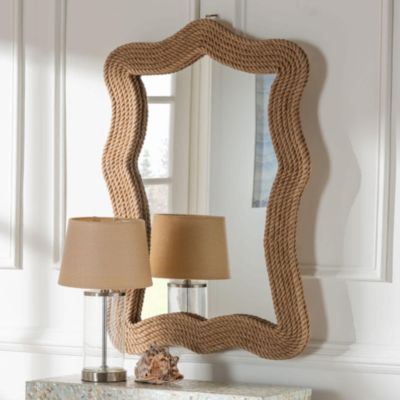 bali & pari Quiana Woven Rope Accent Wall Mirror