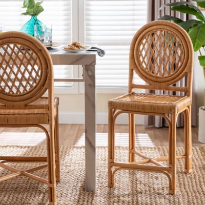 bali & pari Oxford Round Back Rattan Counter Stool