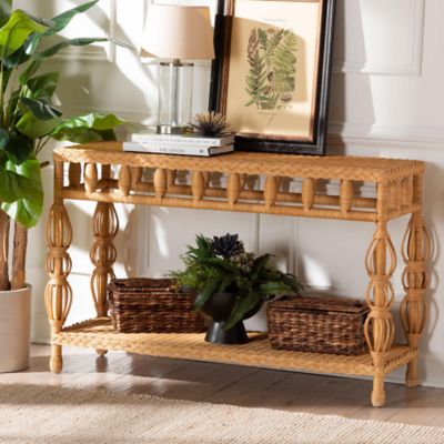 bali & pari Dolby Natural Rattan Console Table