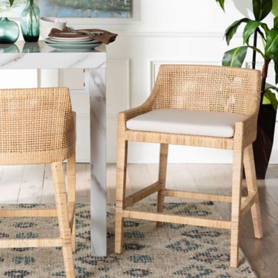bali & pari Beata Natural Rattan Counter Stool