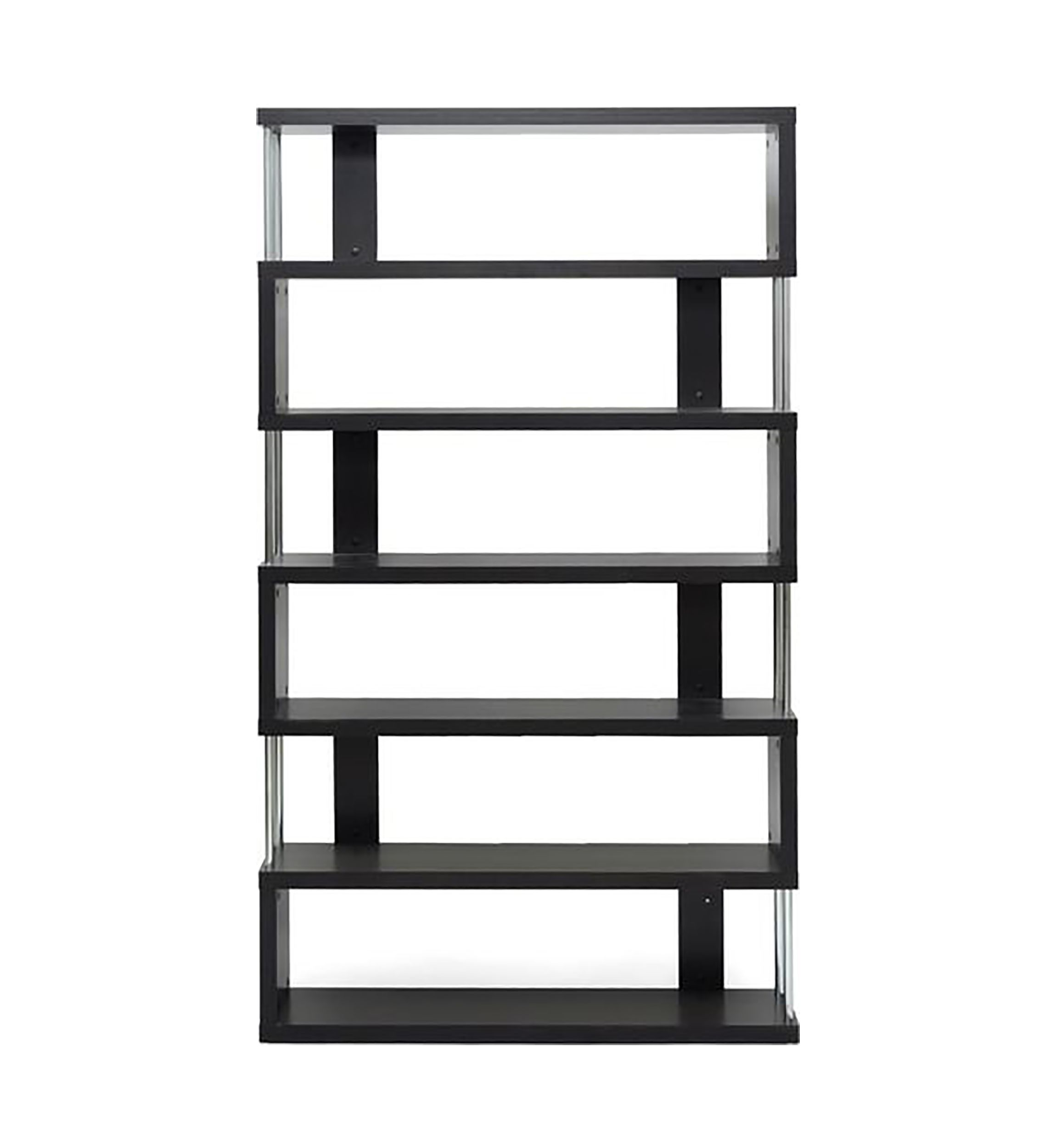 Barnes Dark Brown Six-Shelf Modern Bookcase