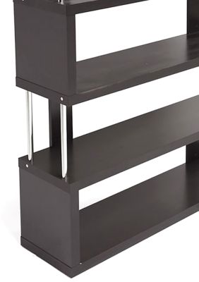 Barnes Dark Brown Six-Shelf Modern Bookcase