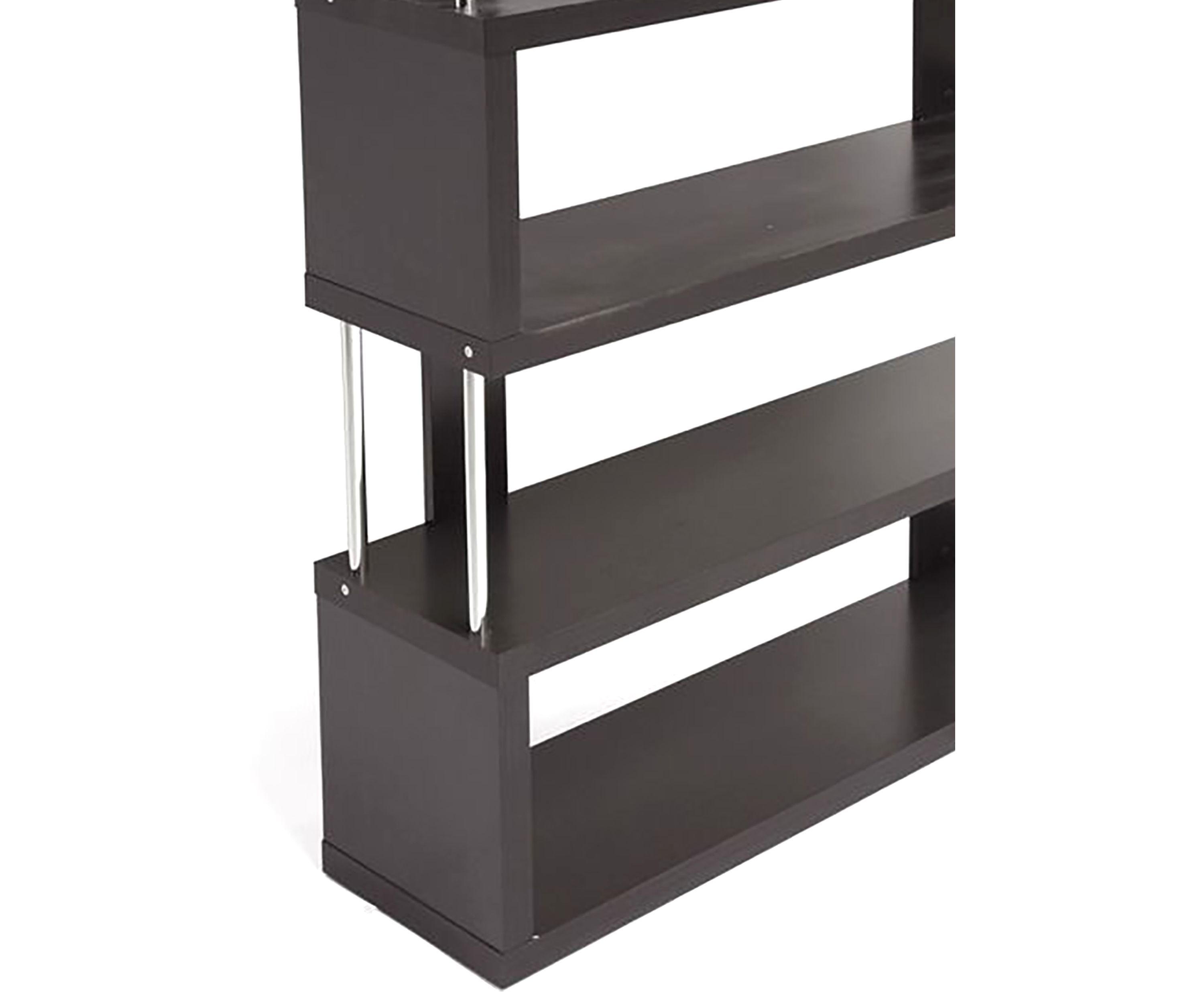Barnes Dark Brown Six-Shelf Modern Bookcase