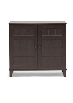 Glidden Dark Brown Wood Modern Shoe Cabinet (Short)