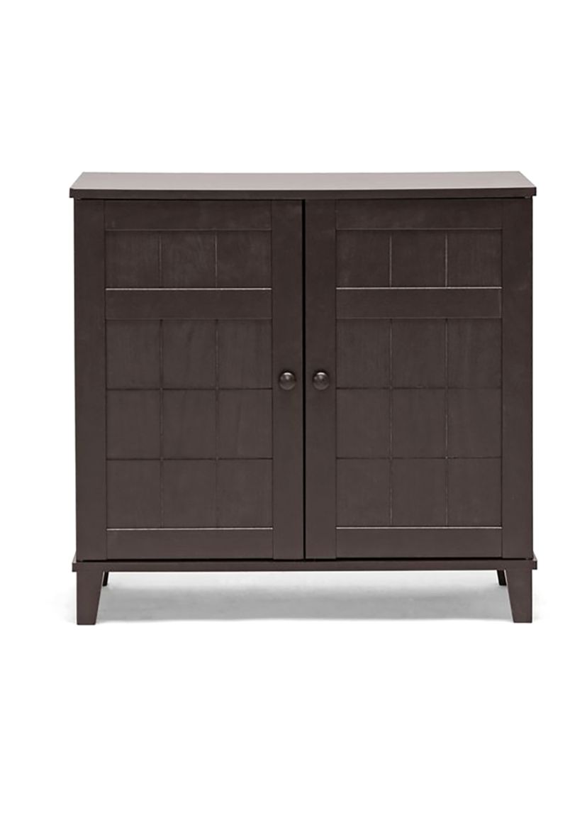 Glidden Dark Brown Wood Modern Shoe Cabinet (Short)