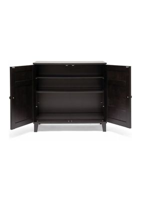 Glidden Dark Brown Wood Modern Shoe Cabinet (Short)