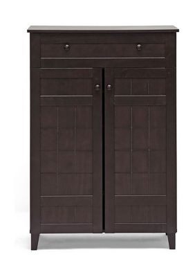 Glidden Dark Brown Wood Modern Shoe Cabinet (Tall)