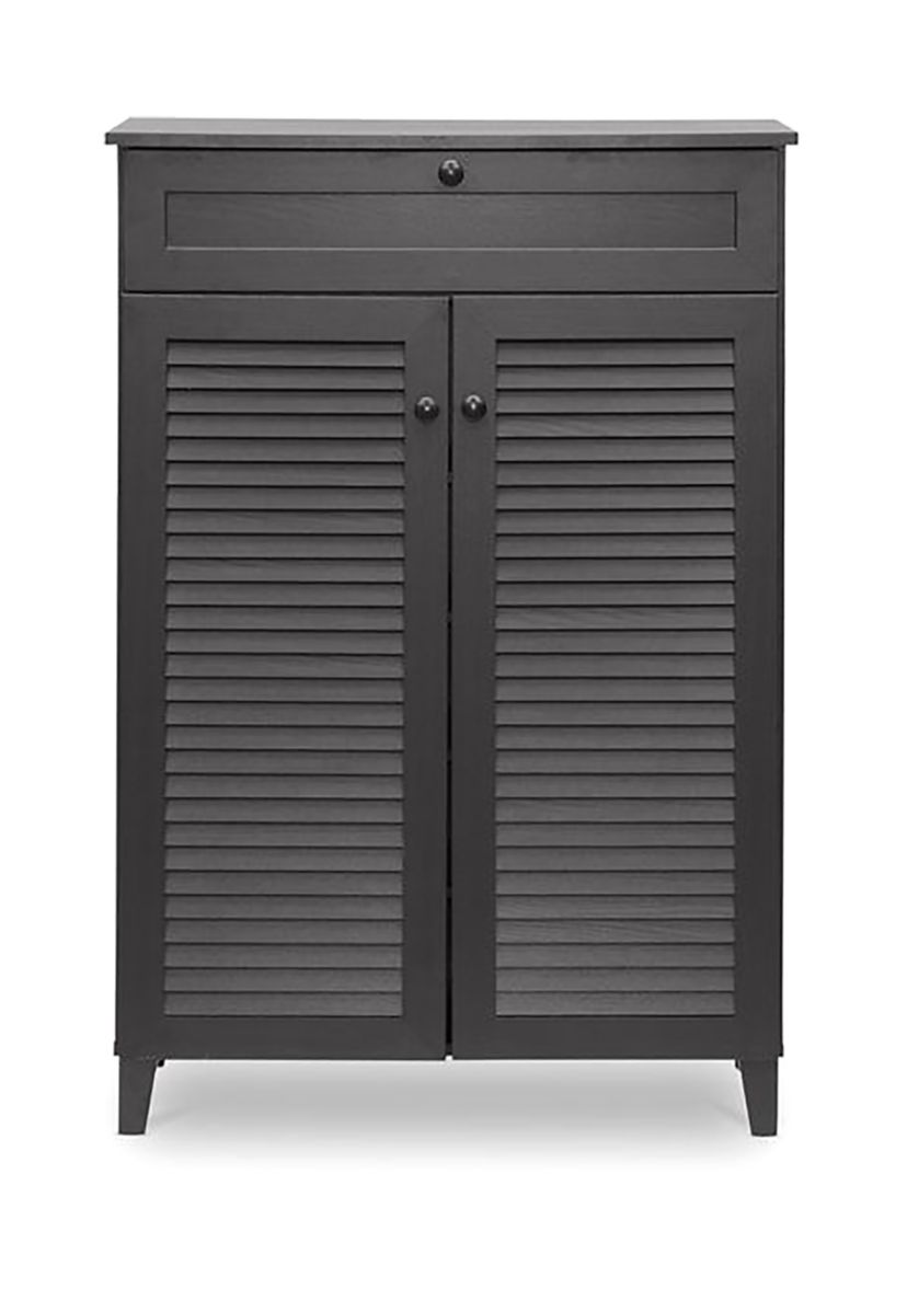 Harding Espresso Shoe-Storage Cabinet