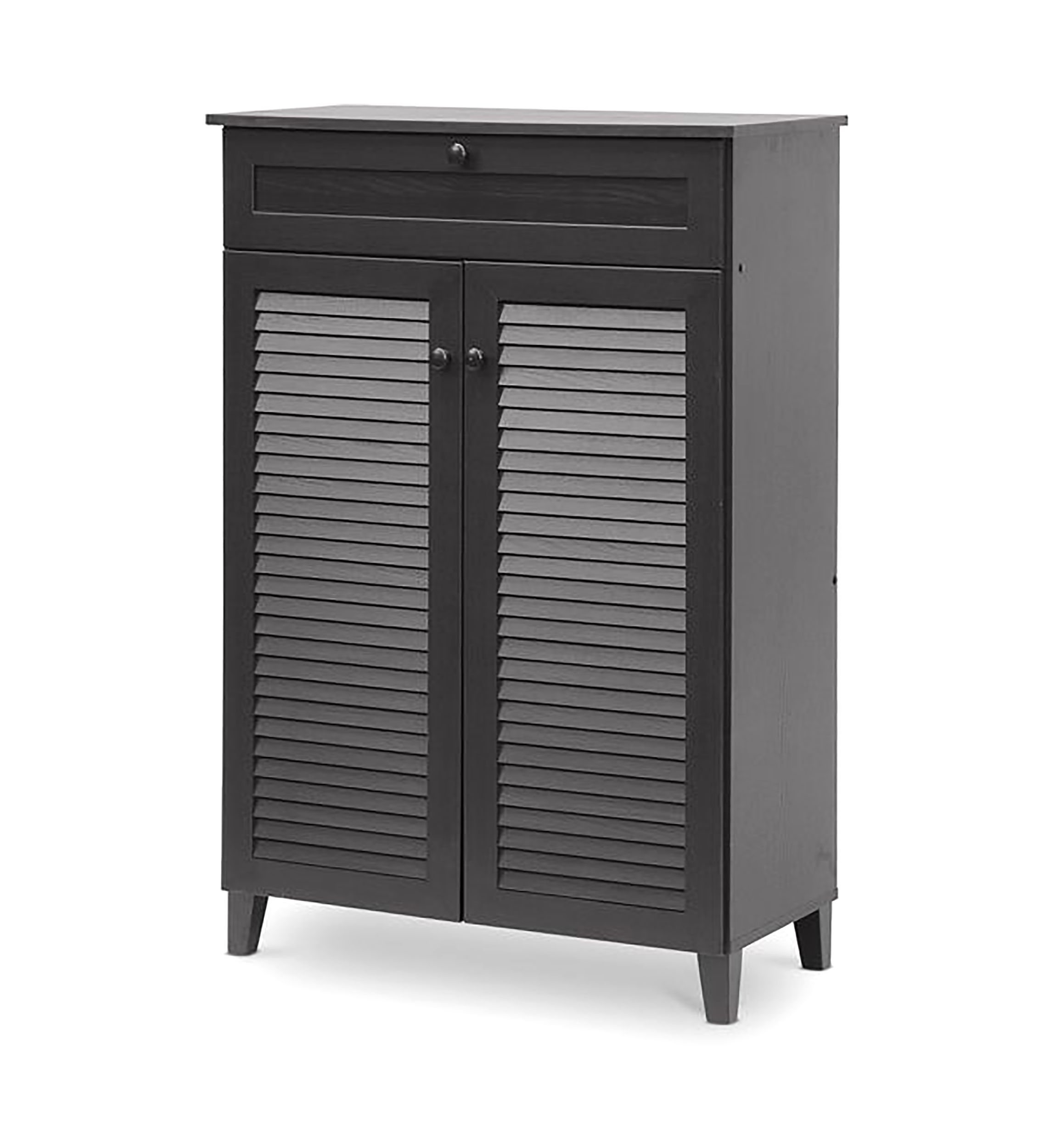 Harding Espresso Shoe-Storage Cabinet