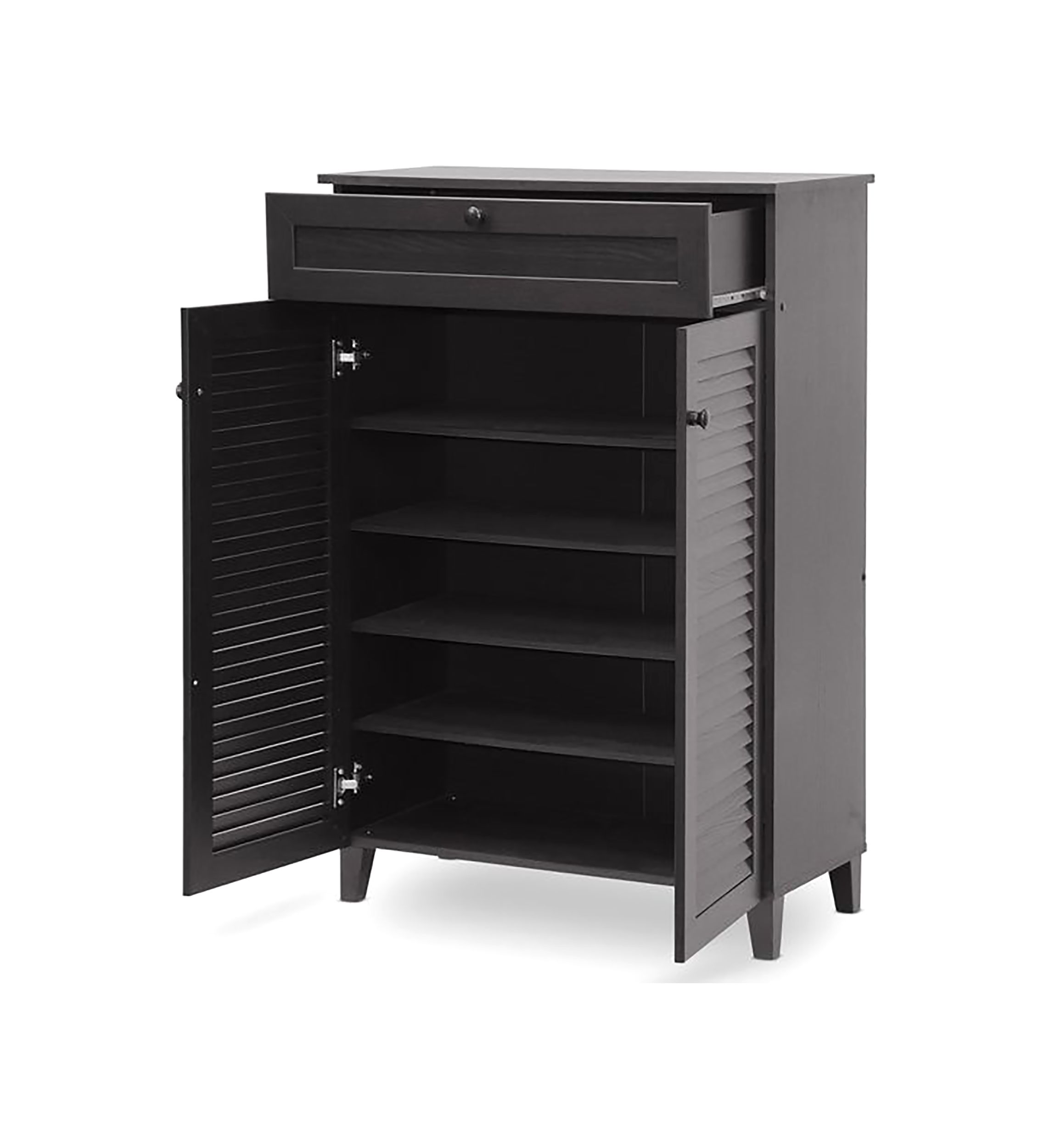Harding Espresso Shoe-Storage Cabinet