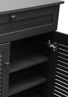 Harding Espresso Shoe-Storage Cabinet