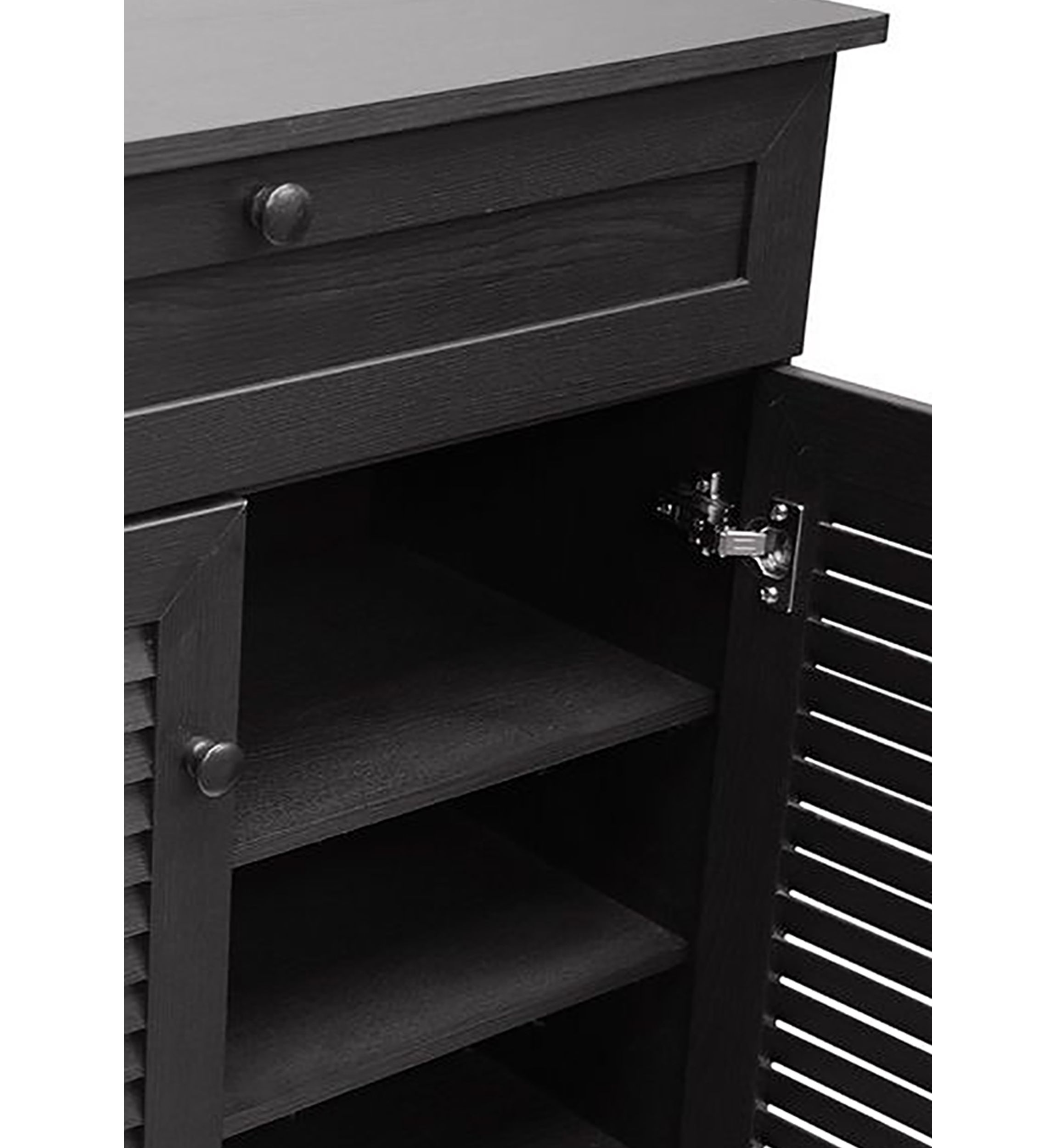 Harding Espresso Shoe-Storage Cabinet