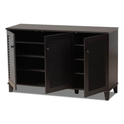 Warren Espresso Shoe-Storage Cabinet