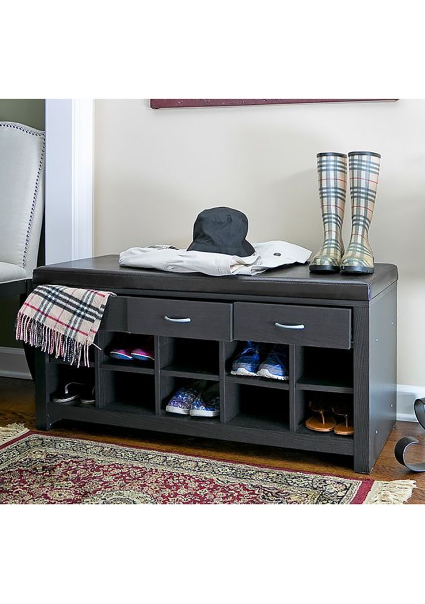Espresso Entryway Bench