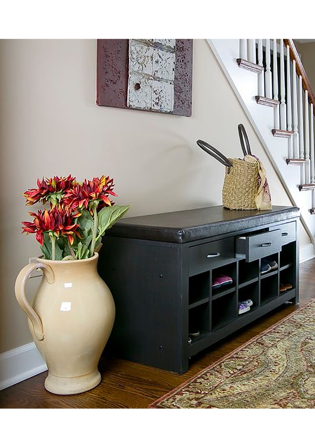 Espresso Entryway Bench