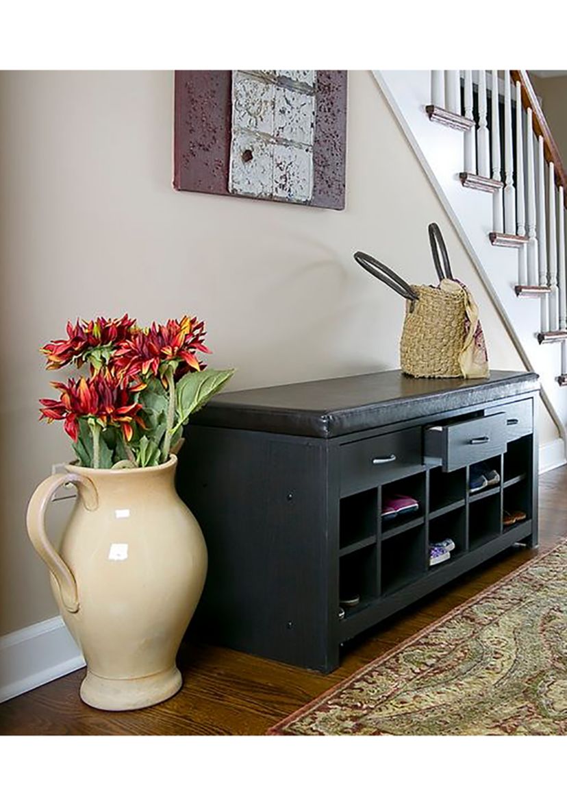Espresso Entryway Bench