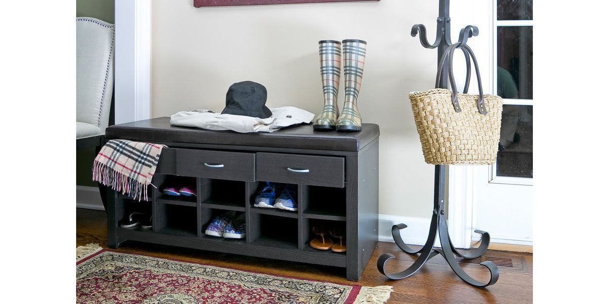 Espresso Entryway Bench
