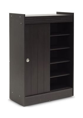 Espresso Shoe-Rack Cabinet