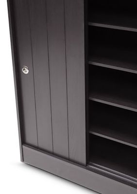 Espresso Shoe-Rack Cabinet