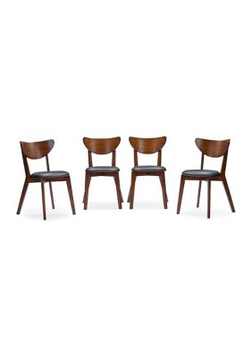 Sumner Mid-Century Style "Walnut" Brown  5-Piece Dining Set