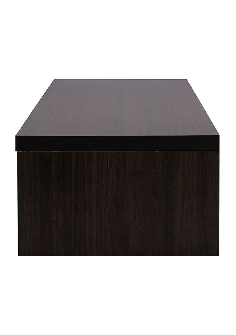 Beasley 70-Inch Dark Brown TV Cabinet with 2 Sliding Doors and Drawer