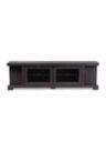 Viveka 70-Inch Greyish Dark Brown Wood TV Cabinet with 2 Glass Doors and 2 Doors