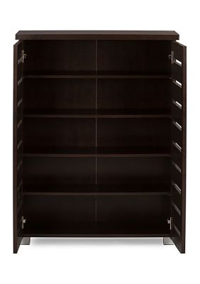 Adalwin Modern and Contemporary -Door Dark Brown Wooden Entryway Shoes Storage Cabinet