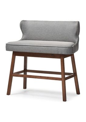 Gradisca Modern and Contemporary Grey Fabric Button-tufted Upholstered Bar Bench Banquette