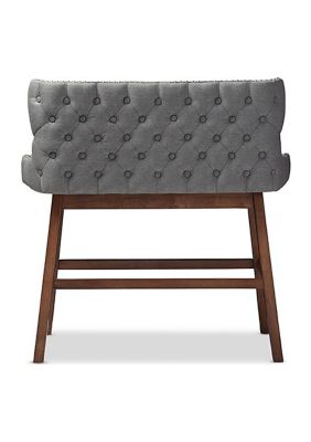 Gradisca Modern and Contemporary Grey Fabric Button-tufted Upholstered Bar Bench Banquette