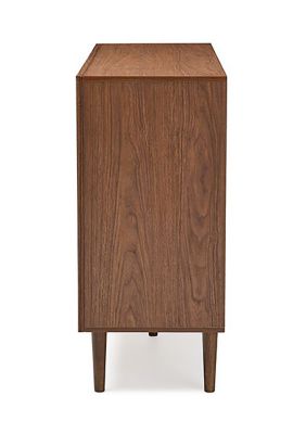 Harlow Mid-Century Modern Scandinavian Style White and Walnut Wood 6-Drawer Storage Dresser