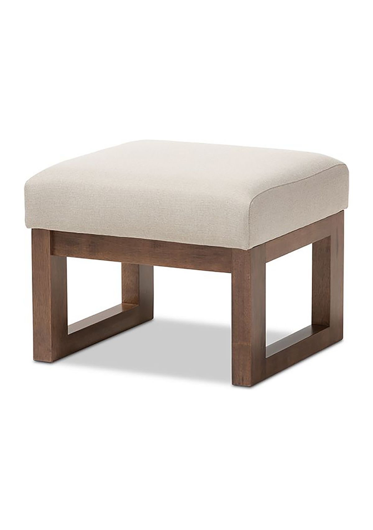 Yashiya Mid-century Retro Modern Fabric Upholstered Ottoman Stool